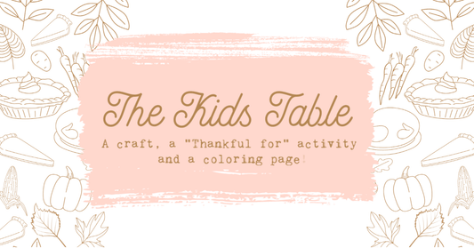 The Kids Table: A craft, a Thankful for activity and a coloring page! - The Wishing Elephant