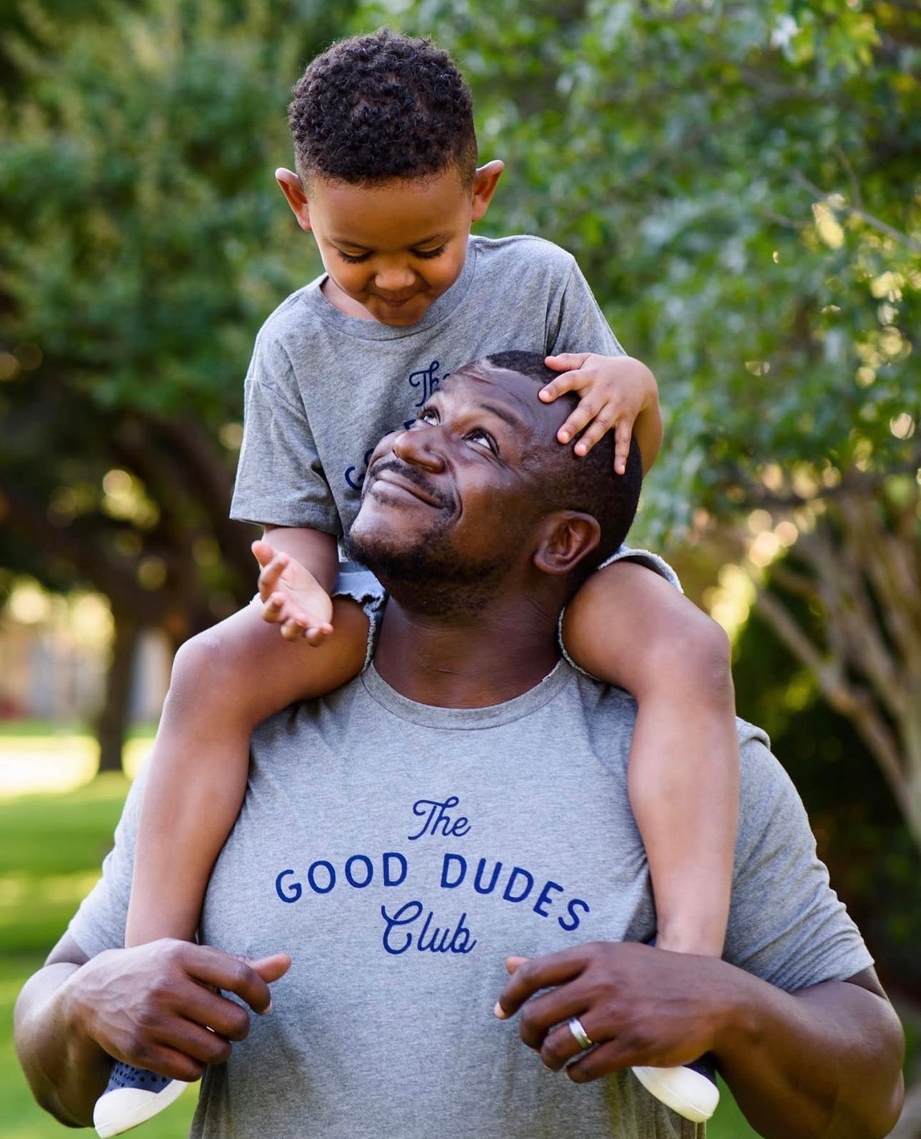 Adult Good Dudes Club T-shirt by The Wishing Elephant, featuring a casual design with a humorous graphic.