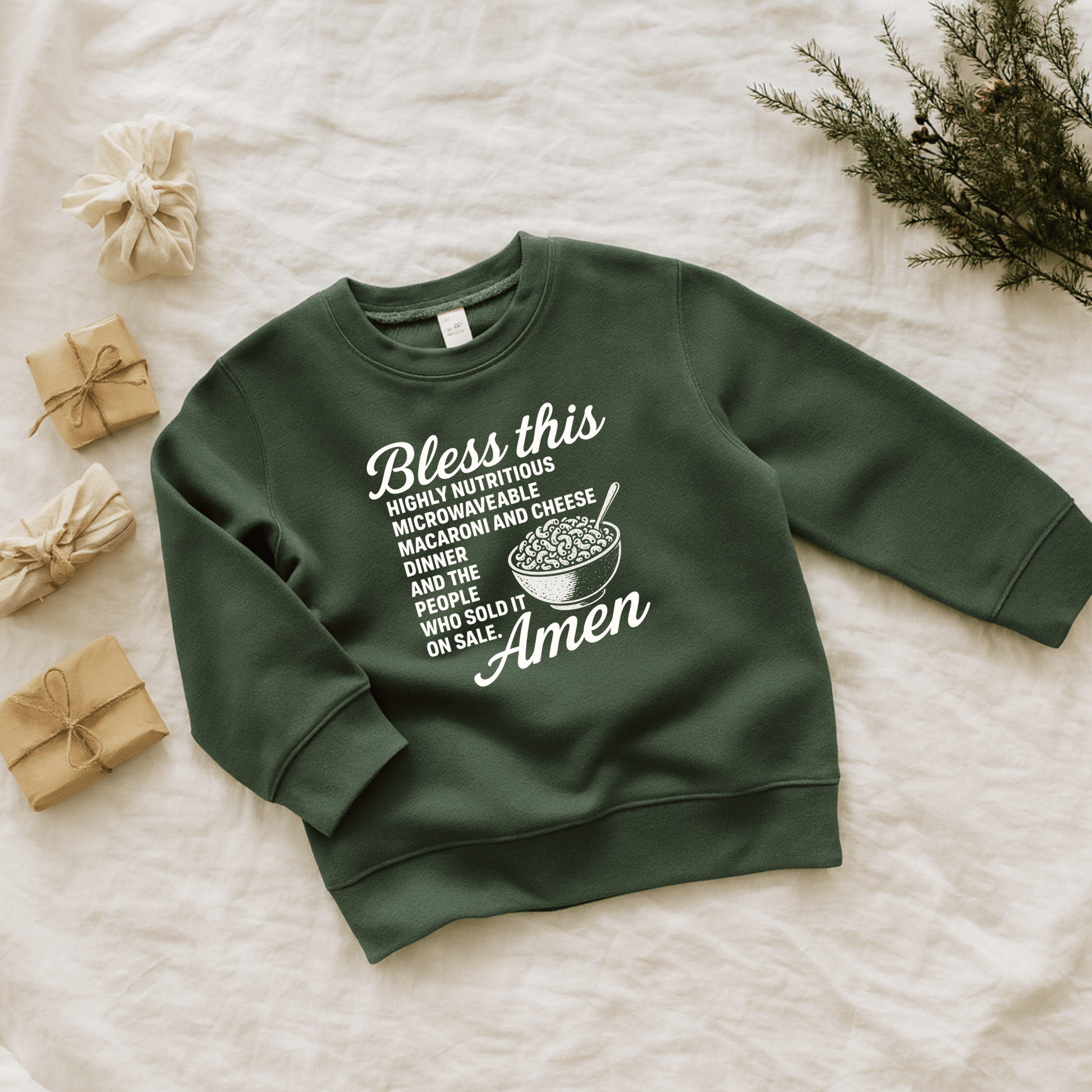 Bless This Mac and Cheese Sweatshirt - The Wishing Elephant