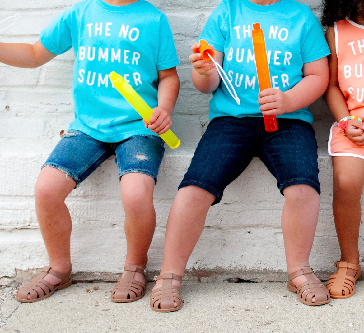 Caribbean BLUE No Bummer Summer Tee - The Wishing Elephant