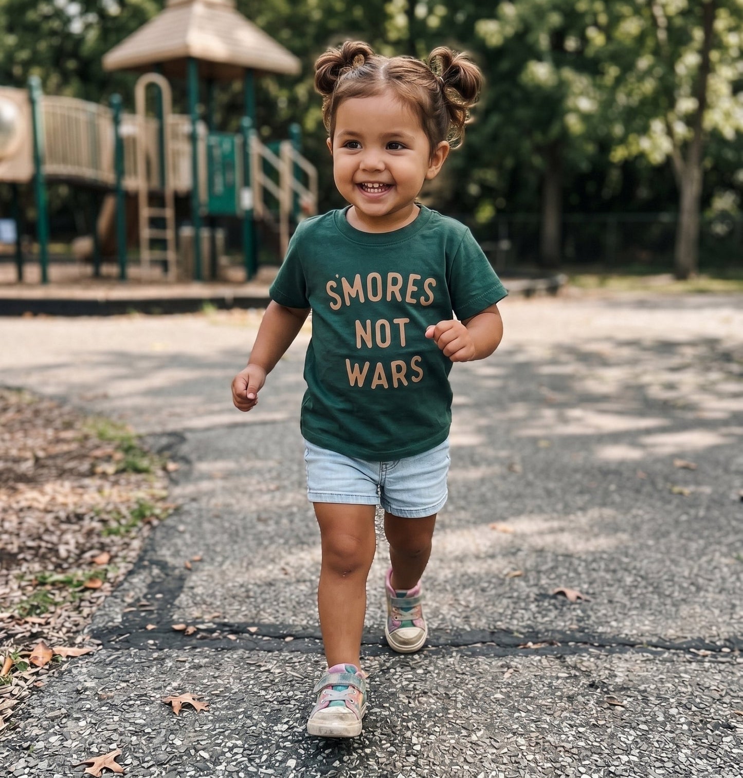 Forest Green Smores Not Wars Tee - The Wishing Elephant