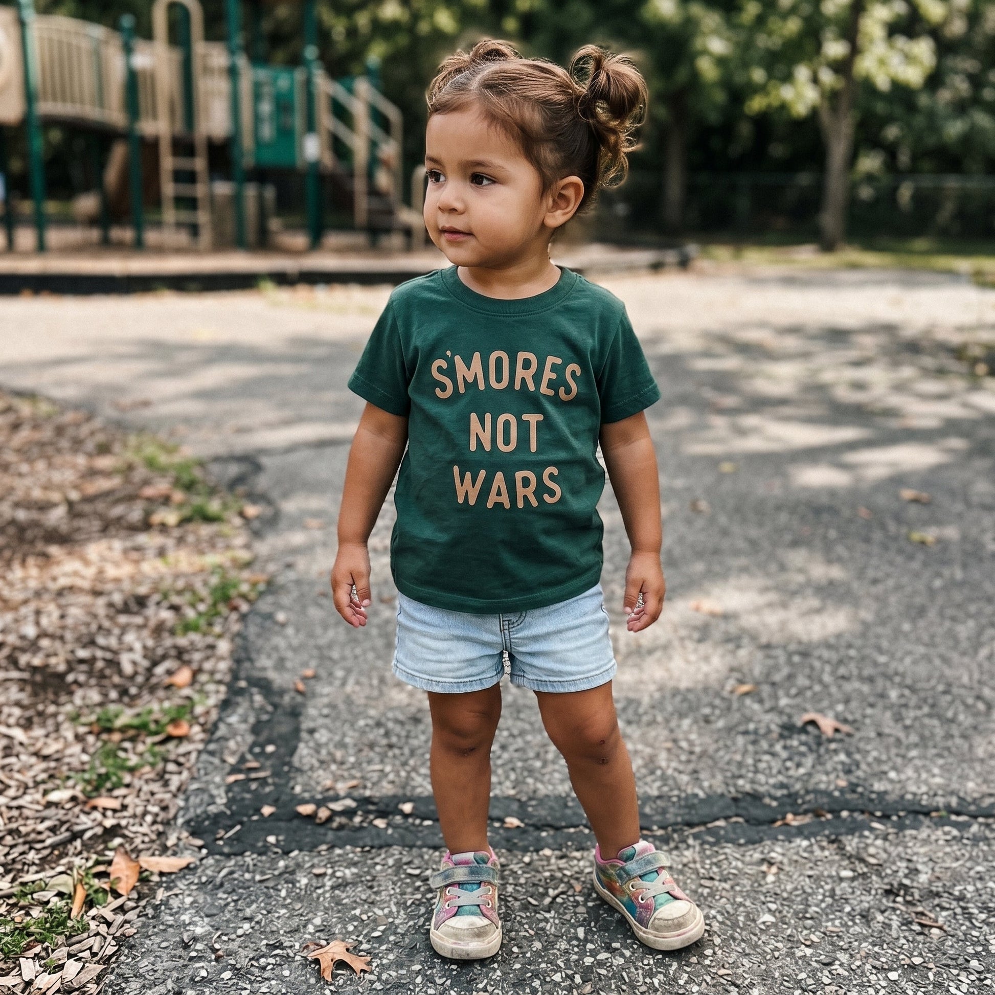 Forest Green Smores Not Wars Tee - The Wishing Elephant