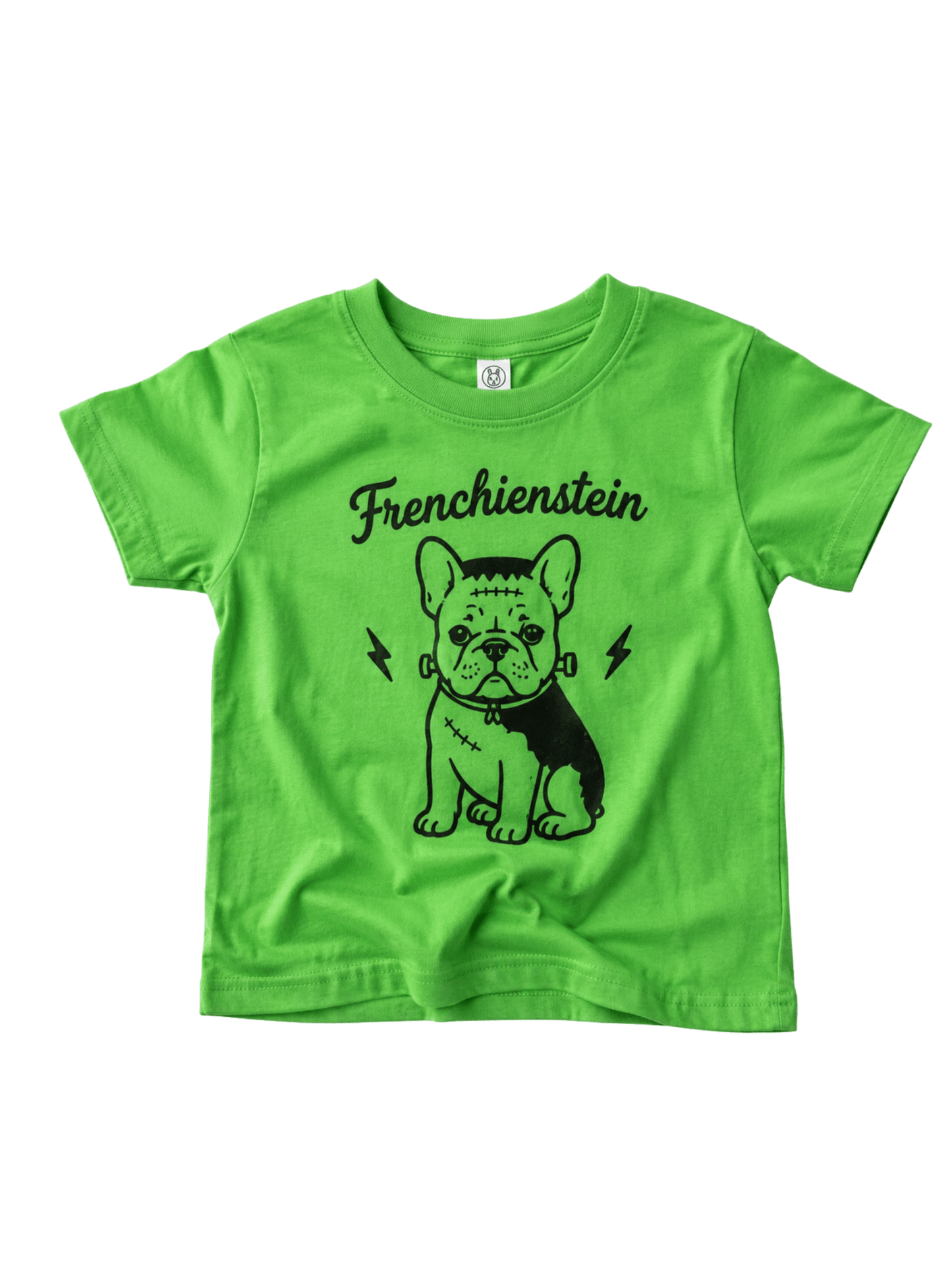 Frankenstein French Bulldog Halloween Tee, Green Purple and Pink - The Wishing Elephant