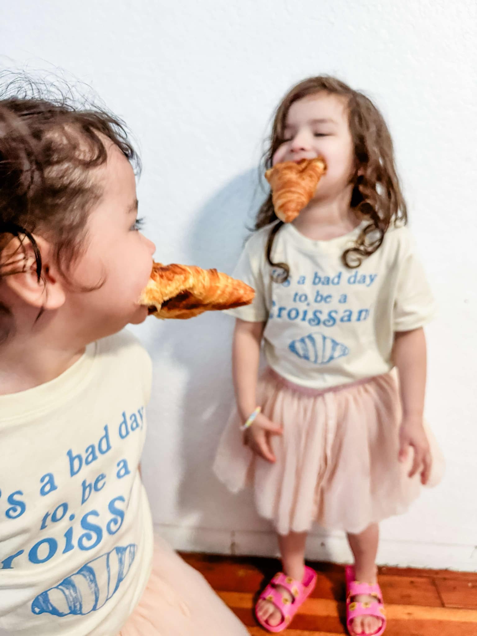 Funny Kids T-Shirt | Bad Day for Croissants Tee | Food Lover Shirt - The Wishing Elephant