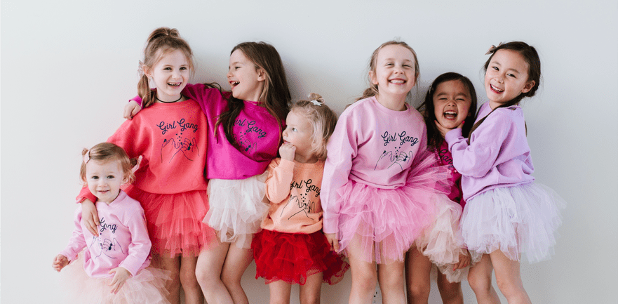 Girl Gang Sweatshirt in Pink - The Wishing Elephant