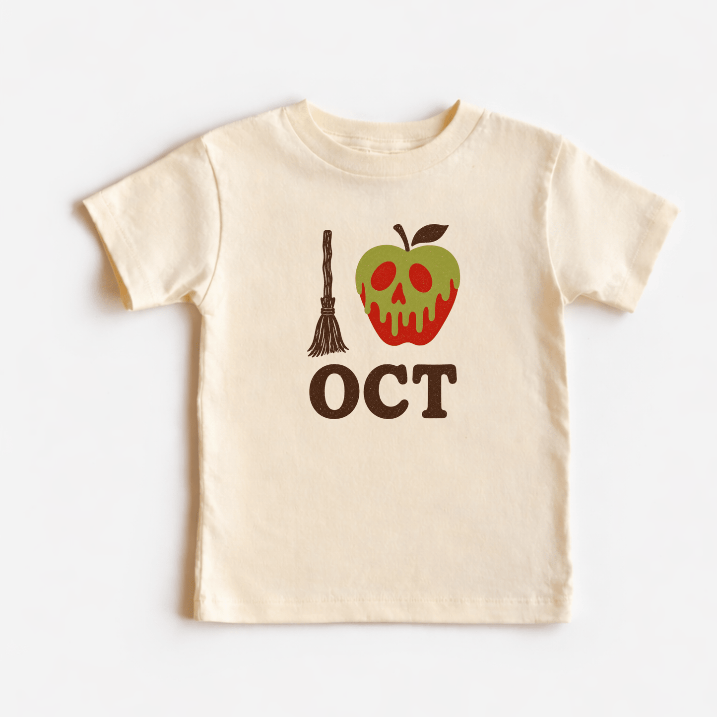I heart October, Broom Poison Apple OCT kids halloween tee PREORDER - The Wishing Elephant