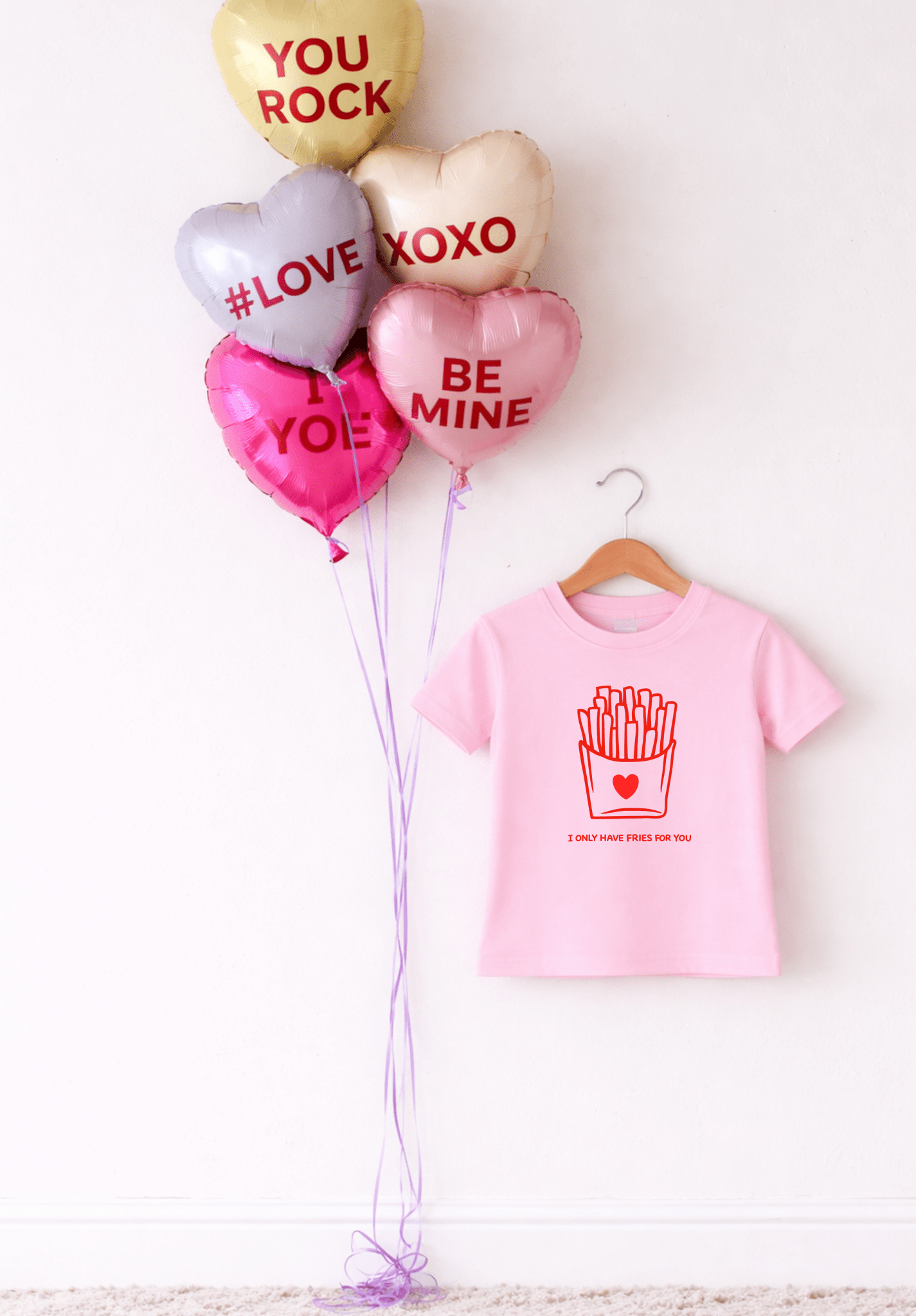 I only have FRIES for you valentines day shirt - The Wishing Elephant