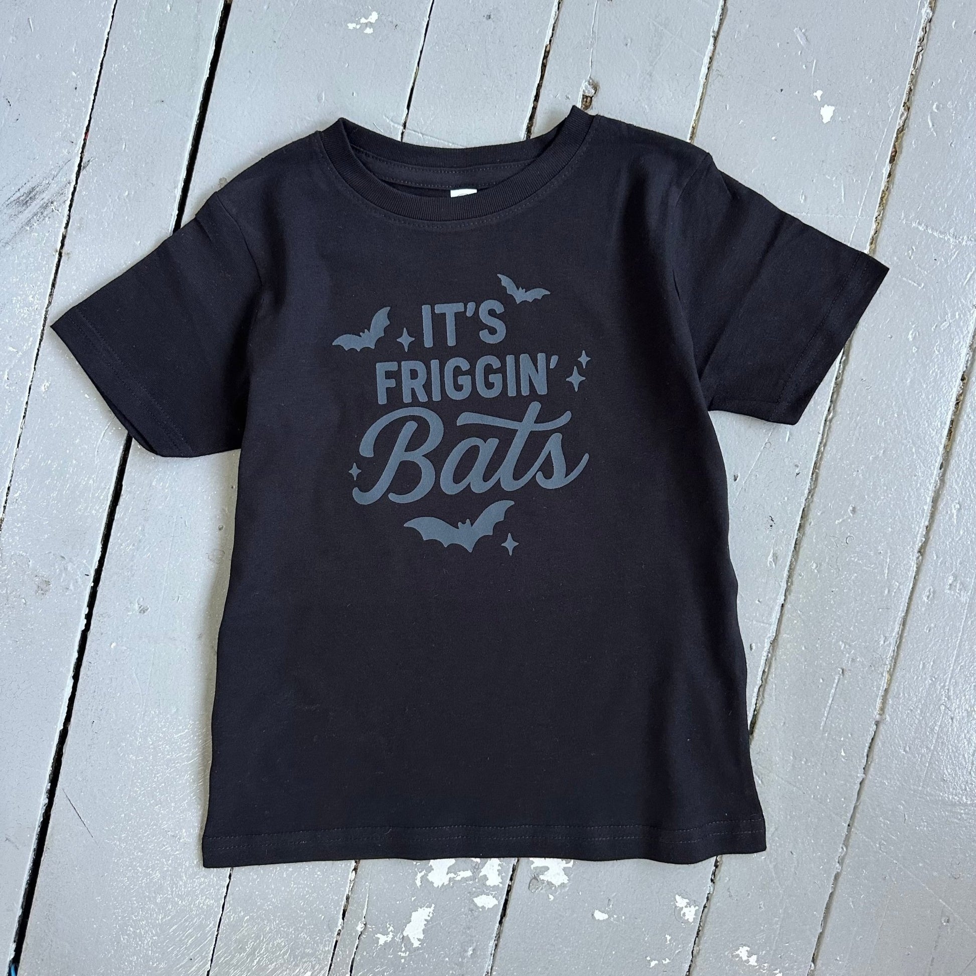 It's Friggin' Bats, Black Halloween Tee - The Wishing Elephant