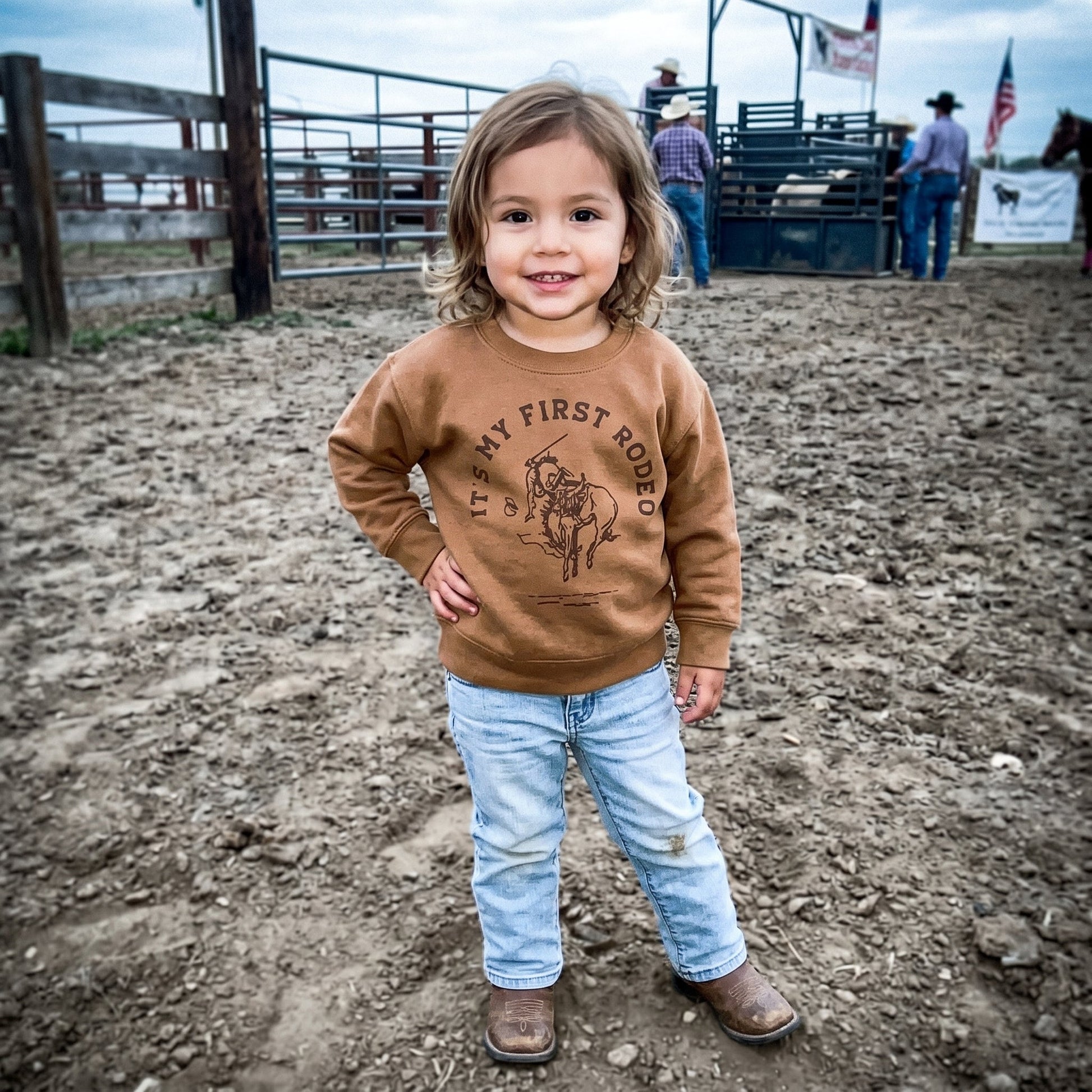 It's My First Rodeo Sweatshirt, Funny Cowboy and Cowgirl Shirt For Kids - The Wishing Elephant