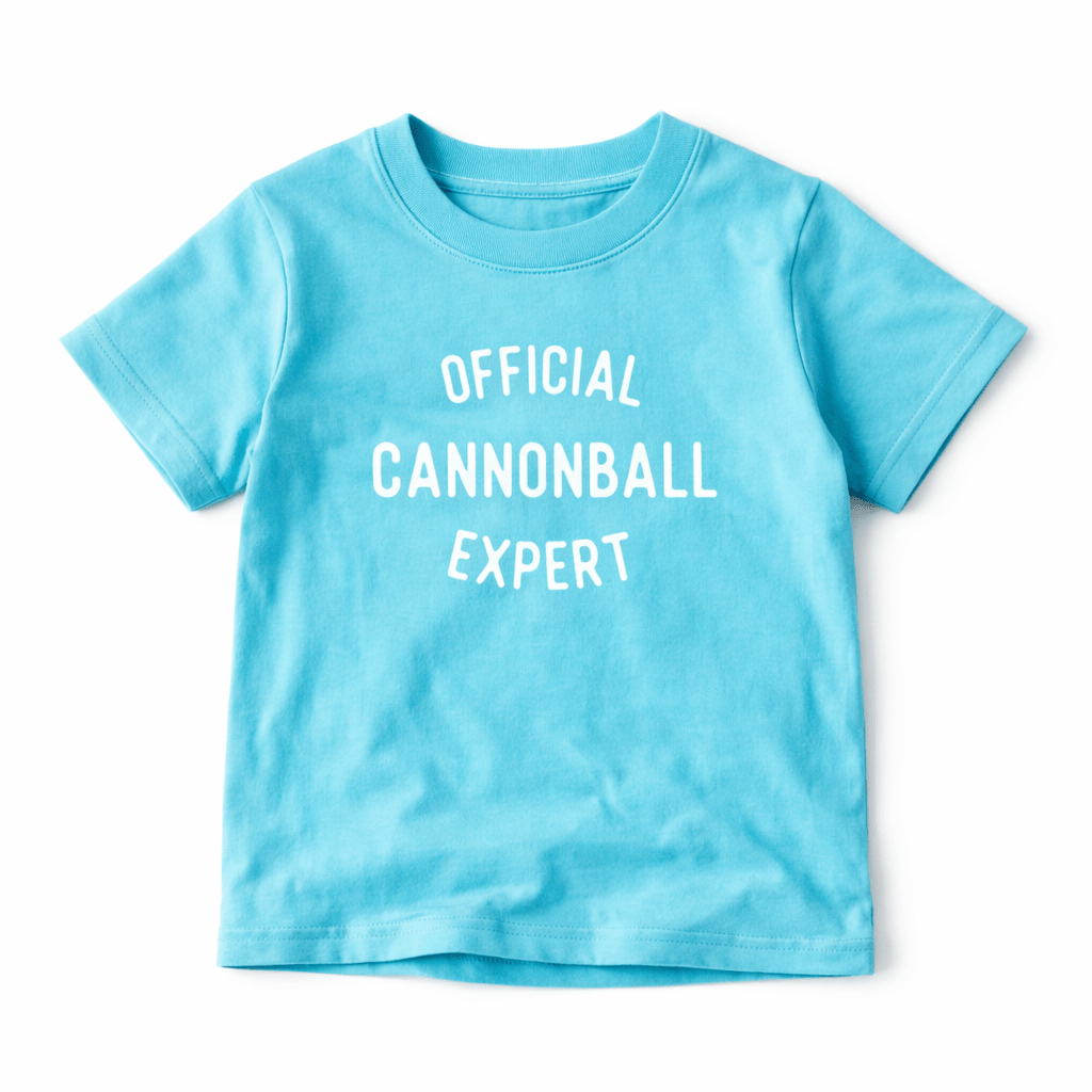 Kids Cannonball Expert Shirt Funny Summer Pool Tee - The Wishing Elephant