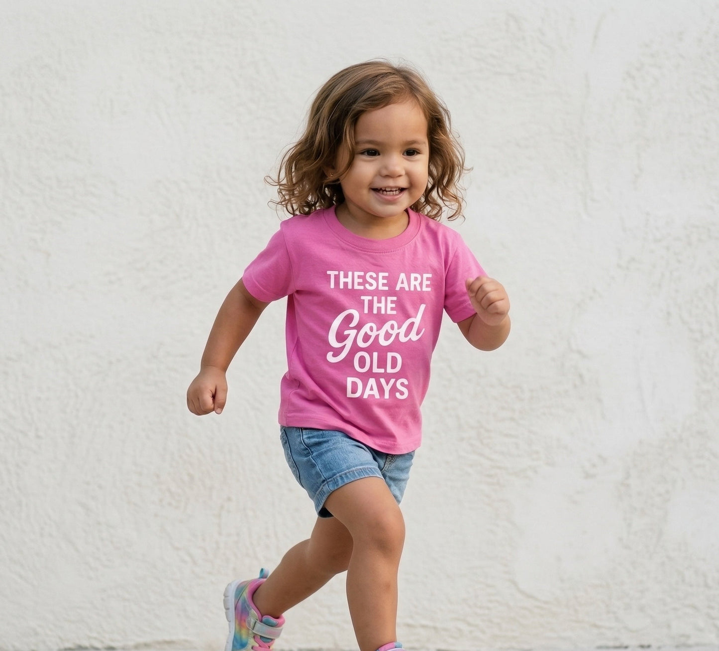 Kids Funny Graphic Tee “These Are The Good Old Days” - The Wishing Elephant