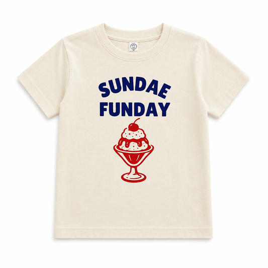 Kids Ice Cream Graphic T-Shirt – Sunday Funday 4th of July - The Wishing Elephant