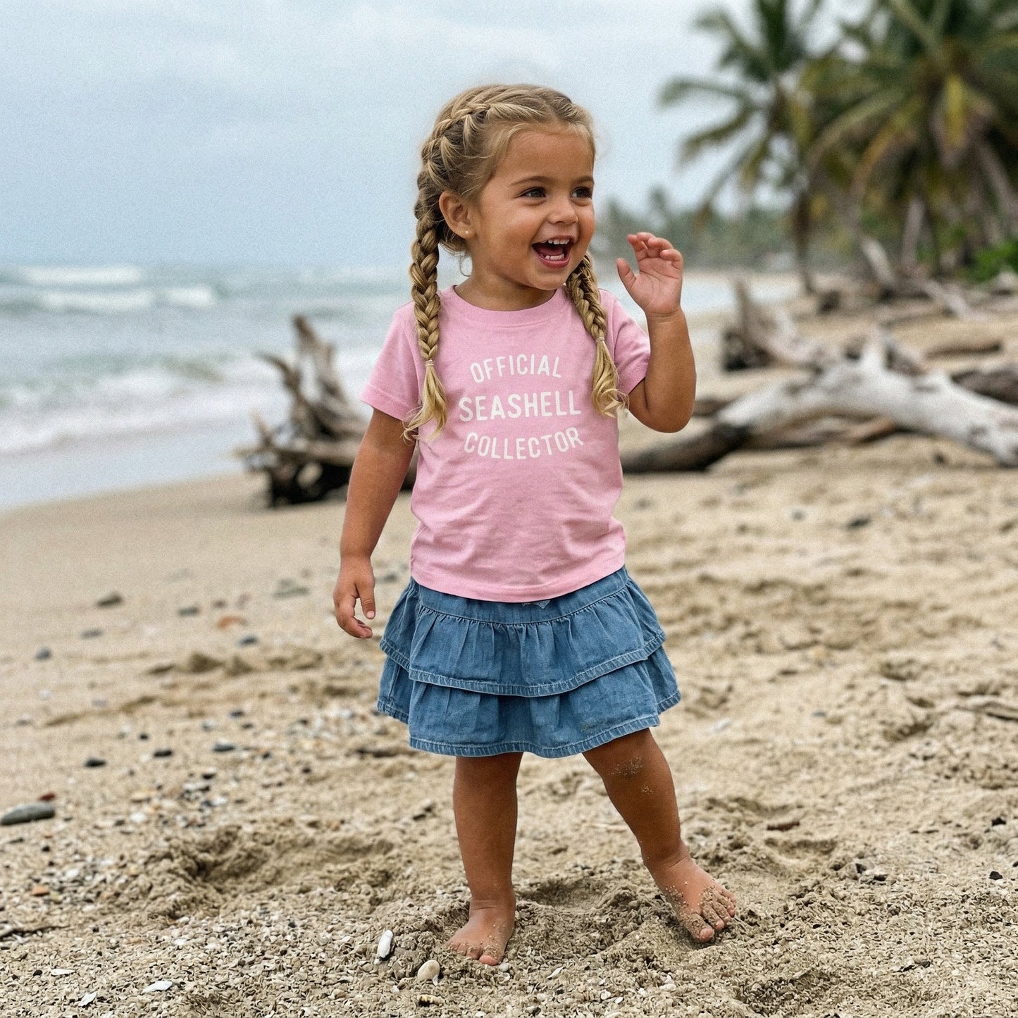 Kids Seashell Collector Shirt Funny Summer Beach Tee - The Wishing Elephant