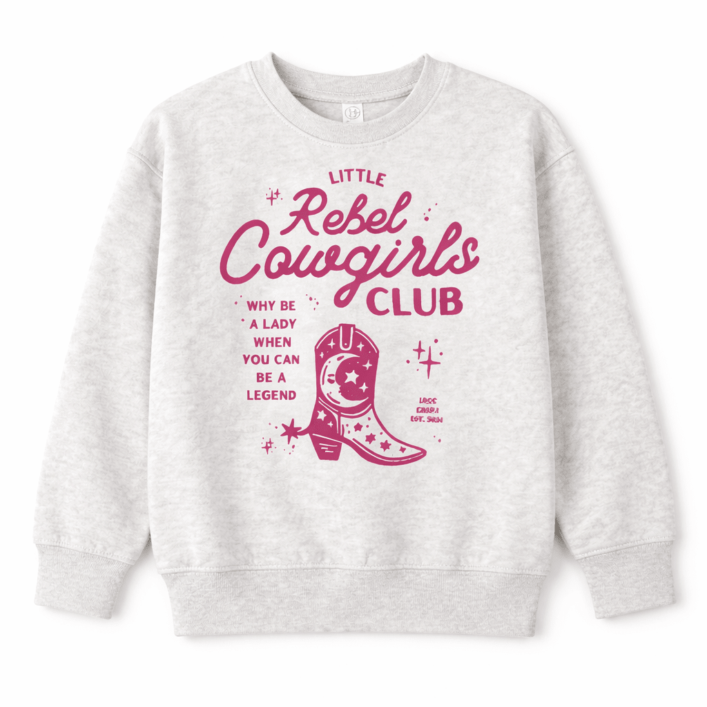 Natural Little Rebels Cowgirl Club Sweatshirt or tee! - The Wishing Elephant