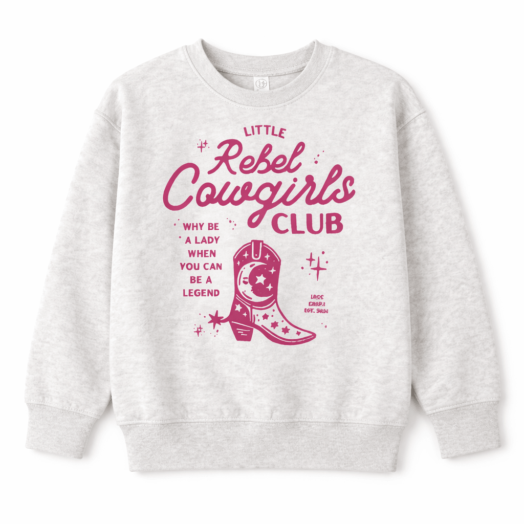 Natural Little Rebels Cowgirl Club Sweatshirt or tee! - The Wishing Elephant