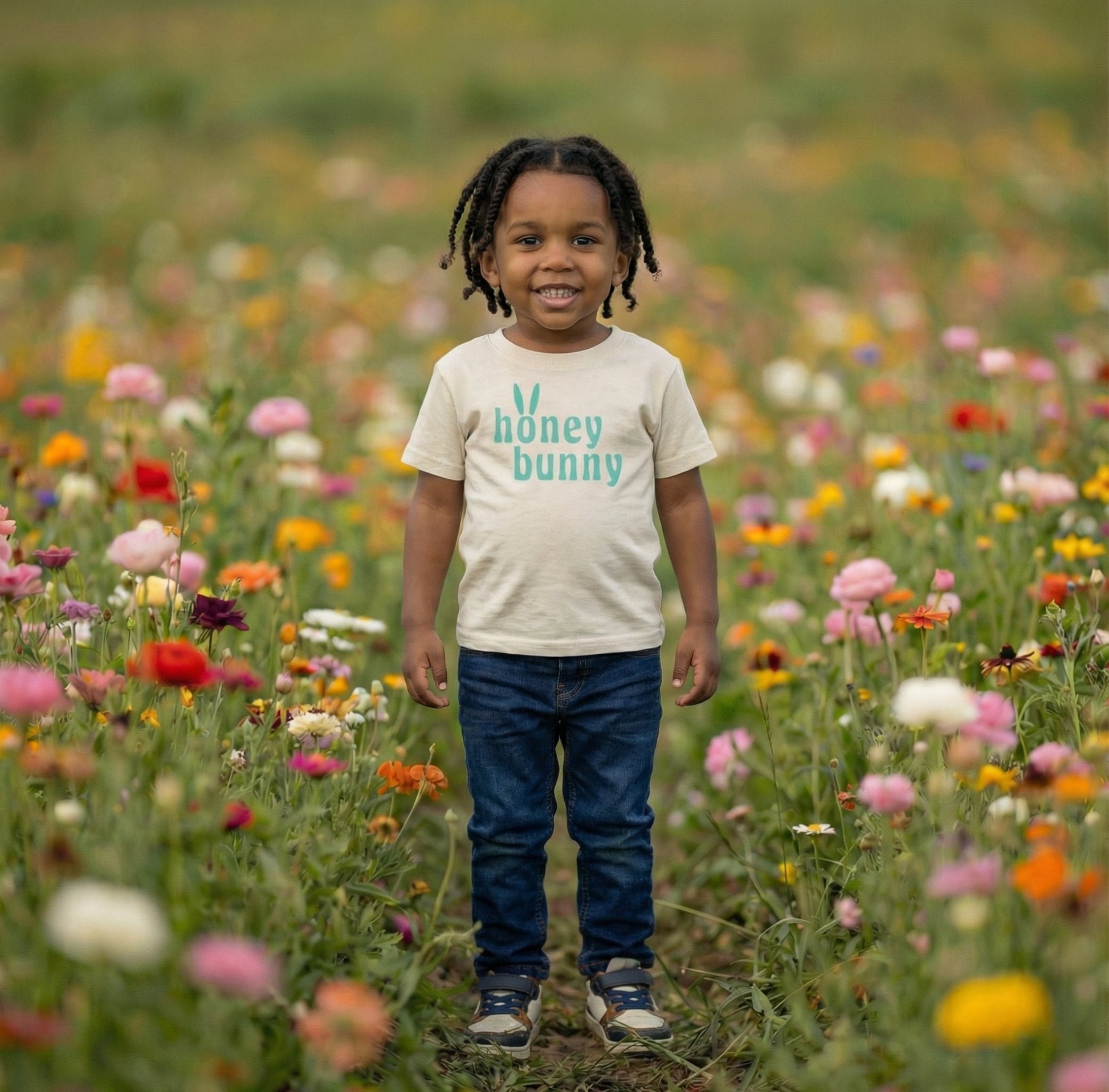 Natural & Mint Honey Bunny Tee - The Wishing Elephant