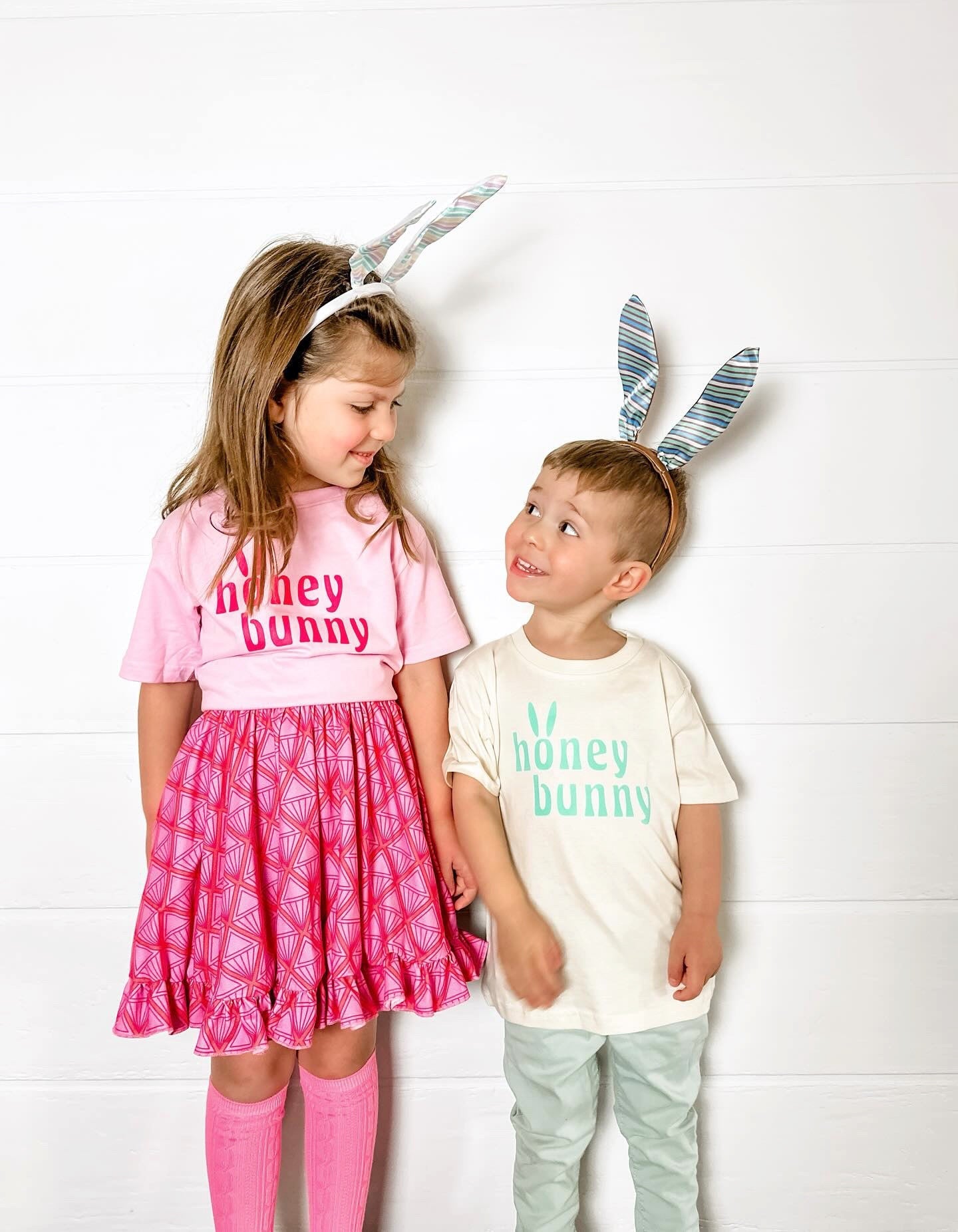 Natural & Mint Honey Bunny Tee - The Wishing Elephant