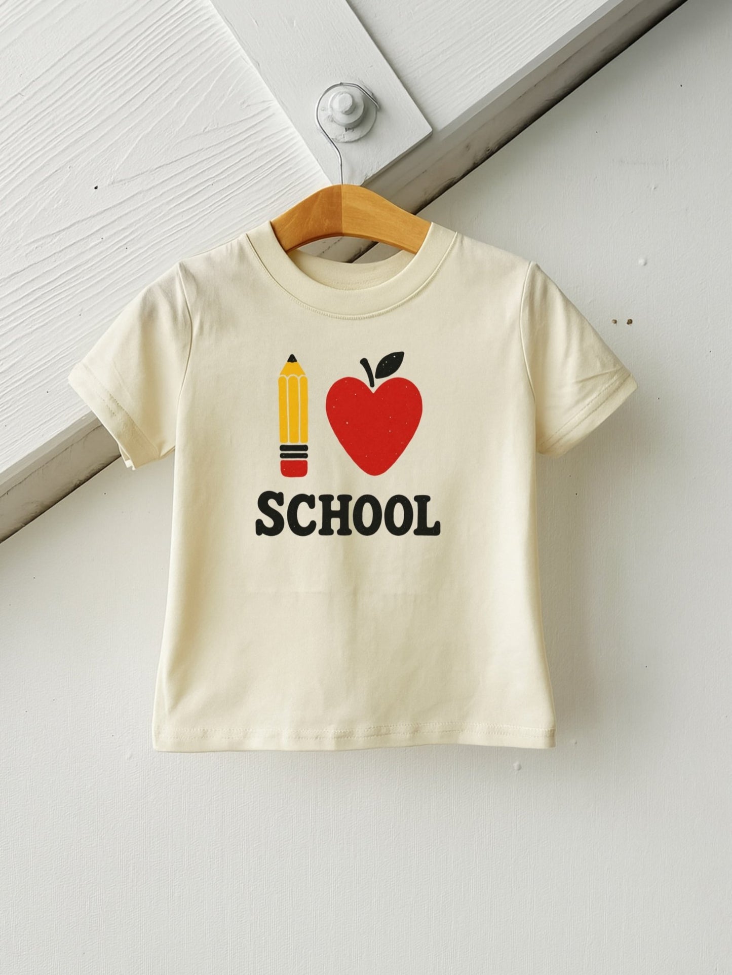 Pencil Apple School, I heart School Tee and Sweatshirt for kids, Back to school - The Wishing Elephant