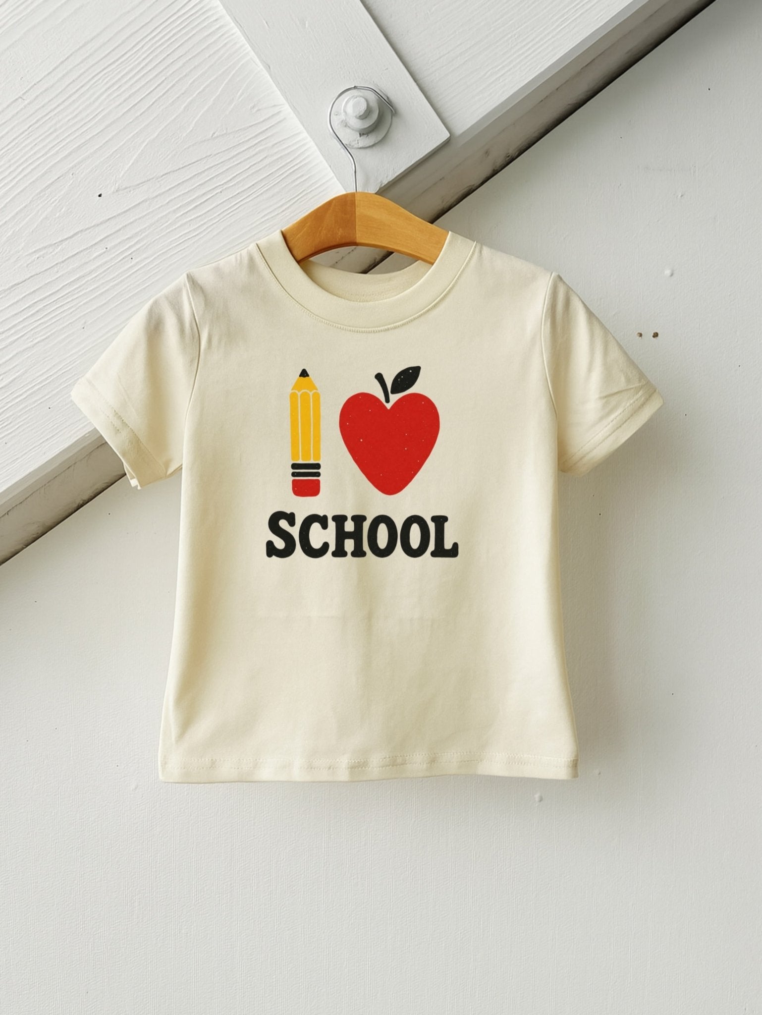 Pencil Apple School, I heart School Tee and Sweatshirt for kids, Back to school - The Wishing Elephant