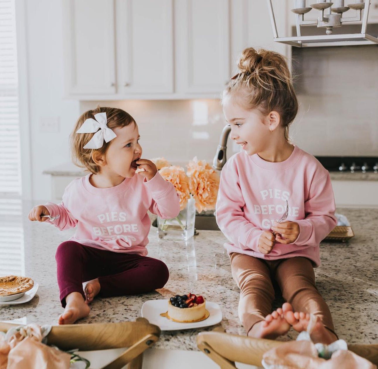 Pies Before Guys, Pink Thanksgiving Sweatshirt - The Wishing Elephant
