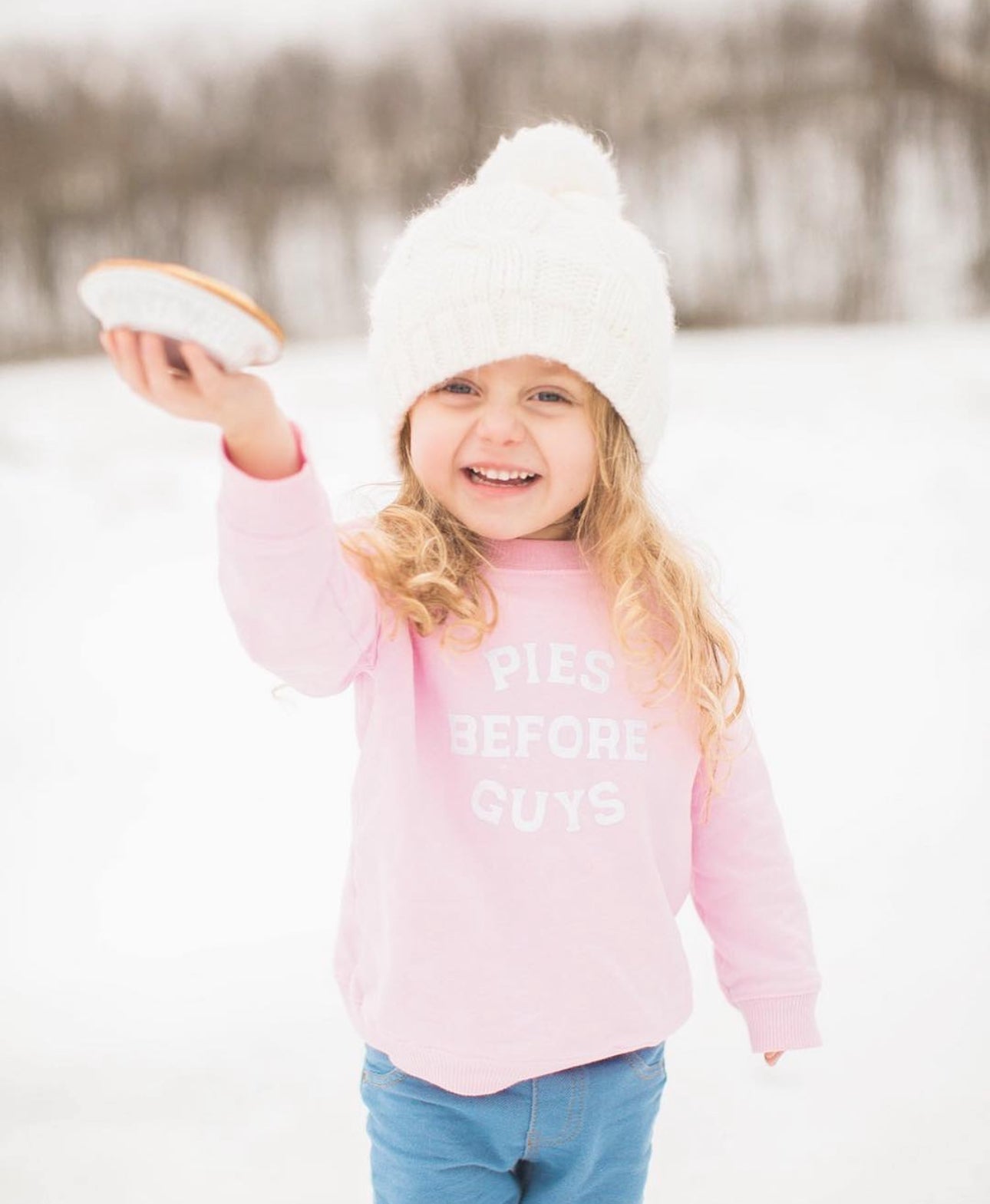 Pies Before Guys, Pink Thanksgiving Sweatshirt - The Wishing Elephant