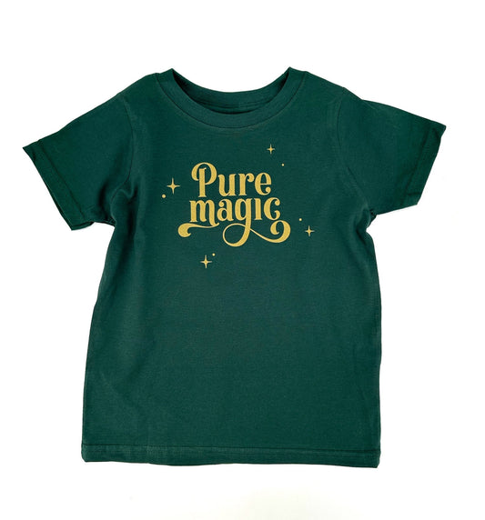 Pure Magic Tee, Gold Glitter - The Wishing Elephant