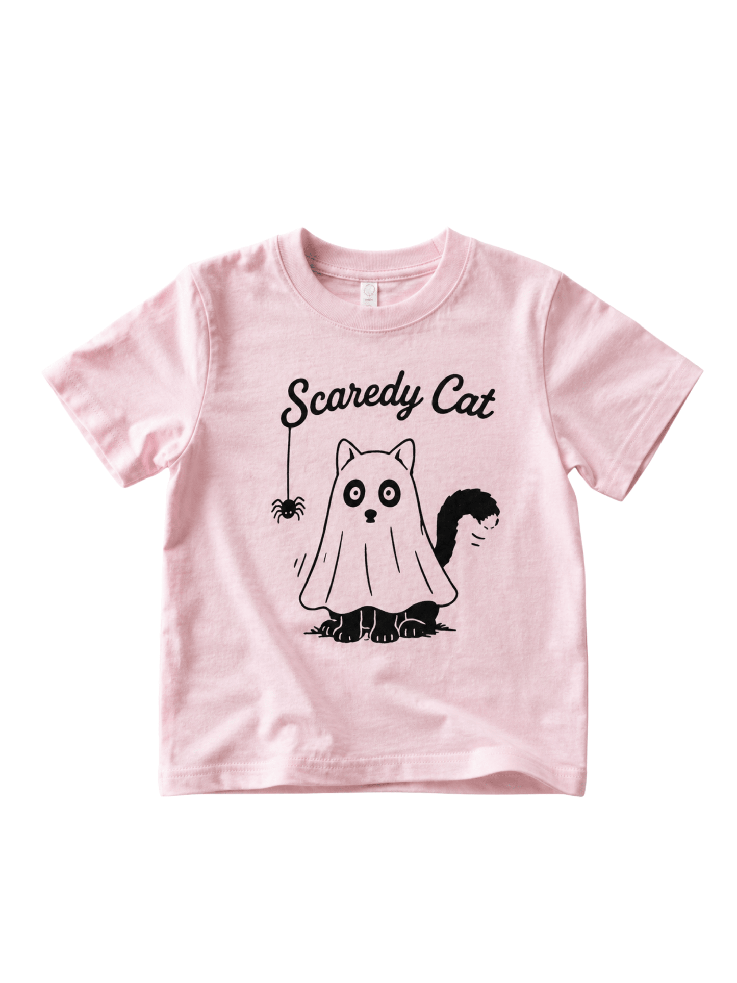 Scaredy Cat Ghost Tee - Green Purple and Pink - The Wishing Elephant