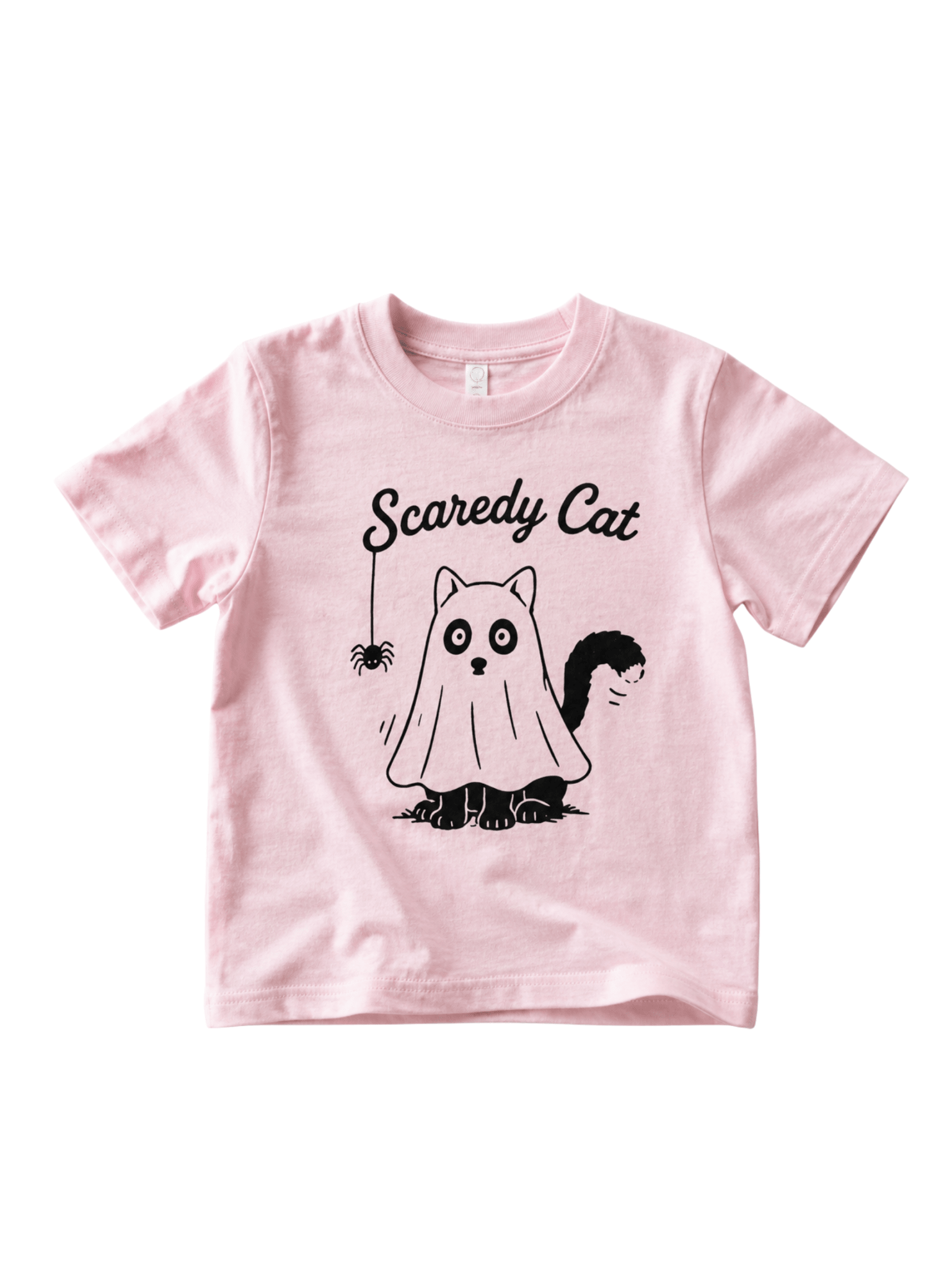 Scaredy Cat Ghost Tee - Green Purple and Pink - The Wishing Elephant