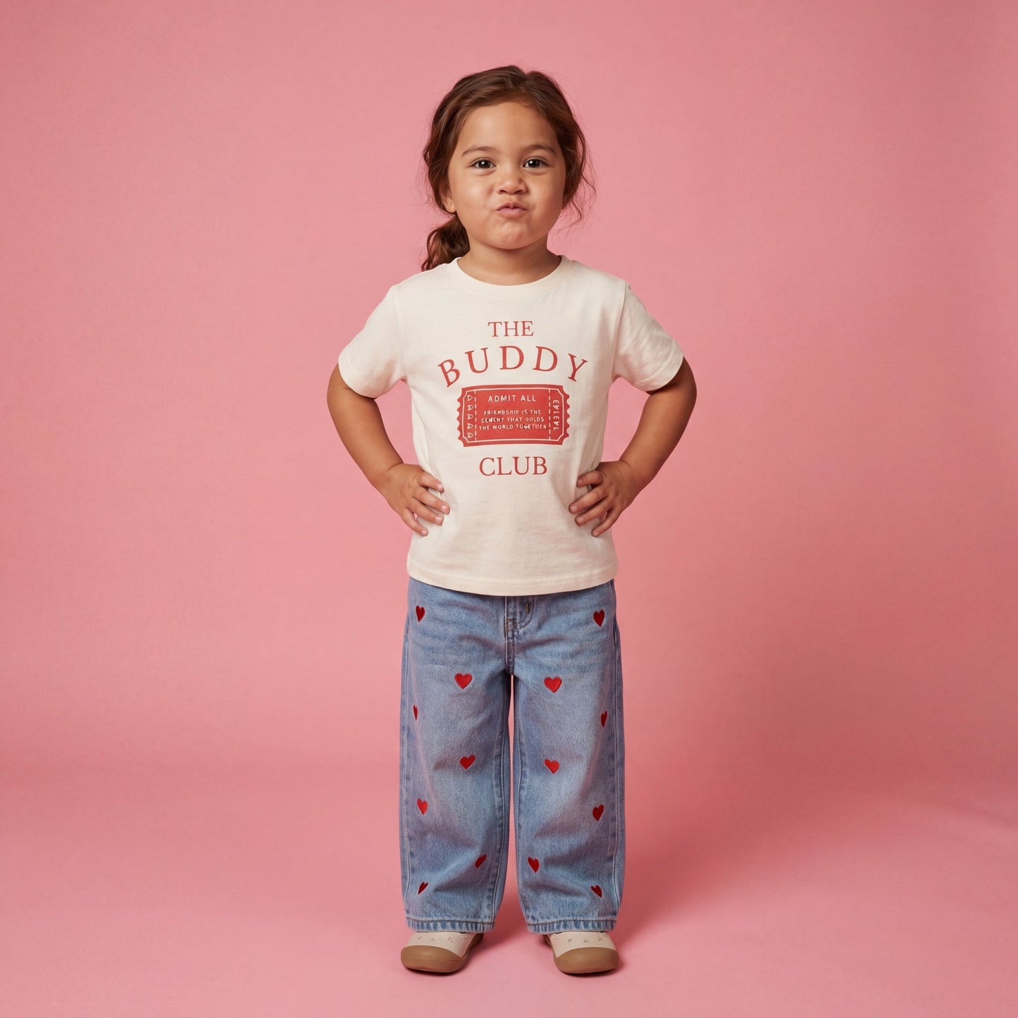 The Buddy Club Tee - Valentines Day T shirt for Kids - The Wishing Elephant