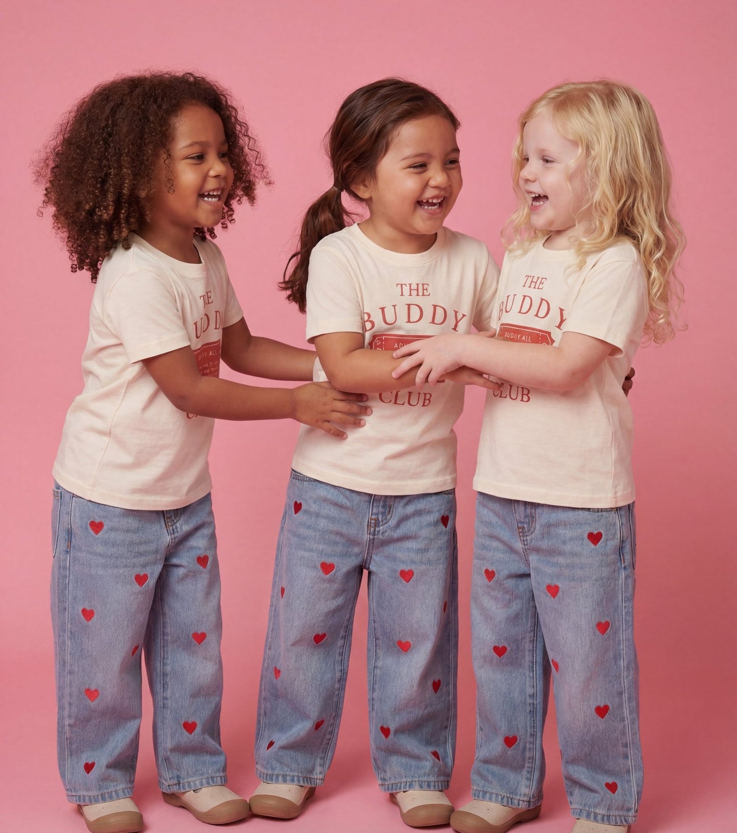 The Buddy Club Tee - Valentines Day T shirt for Kids - The Wishing Elephant