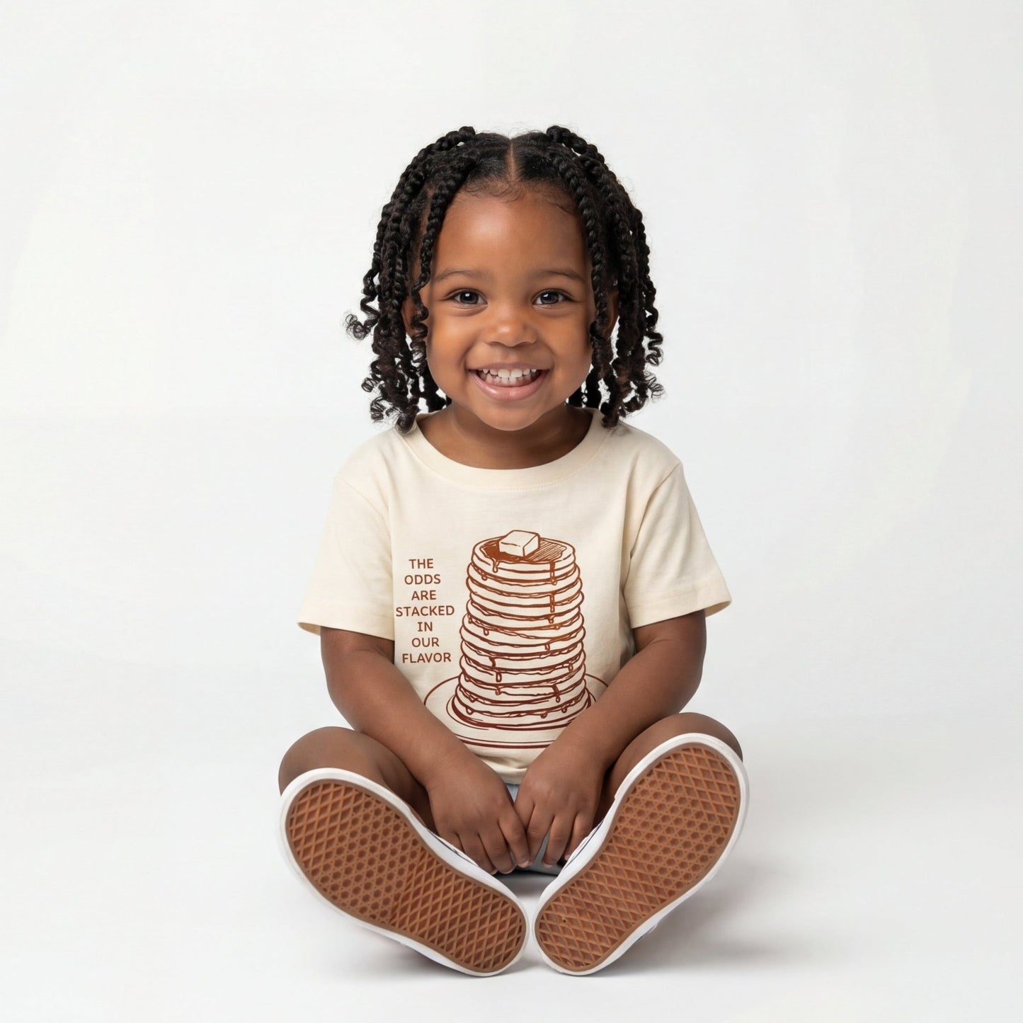 The Odds Are Stacked In Our Flavor, Kids Pancake Shirt - The Wishing Elephant