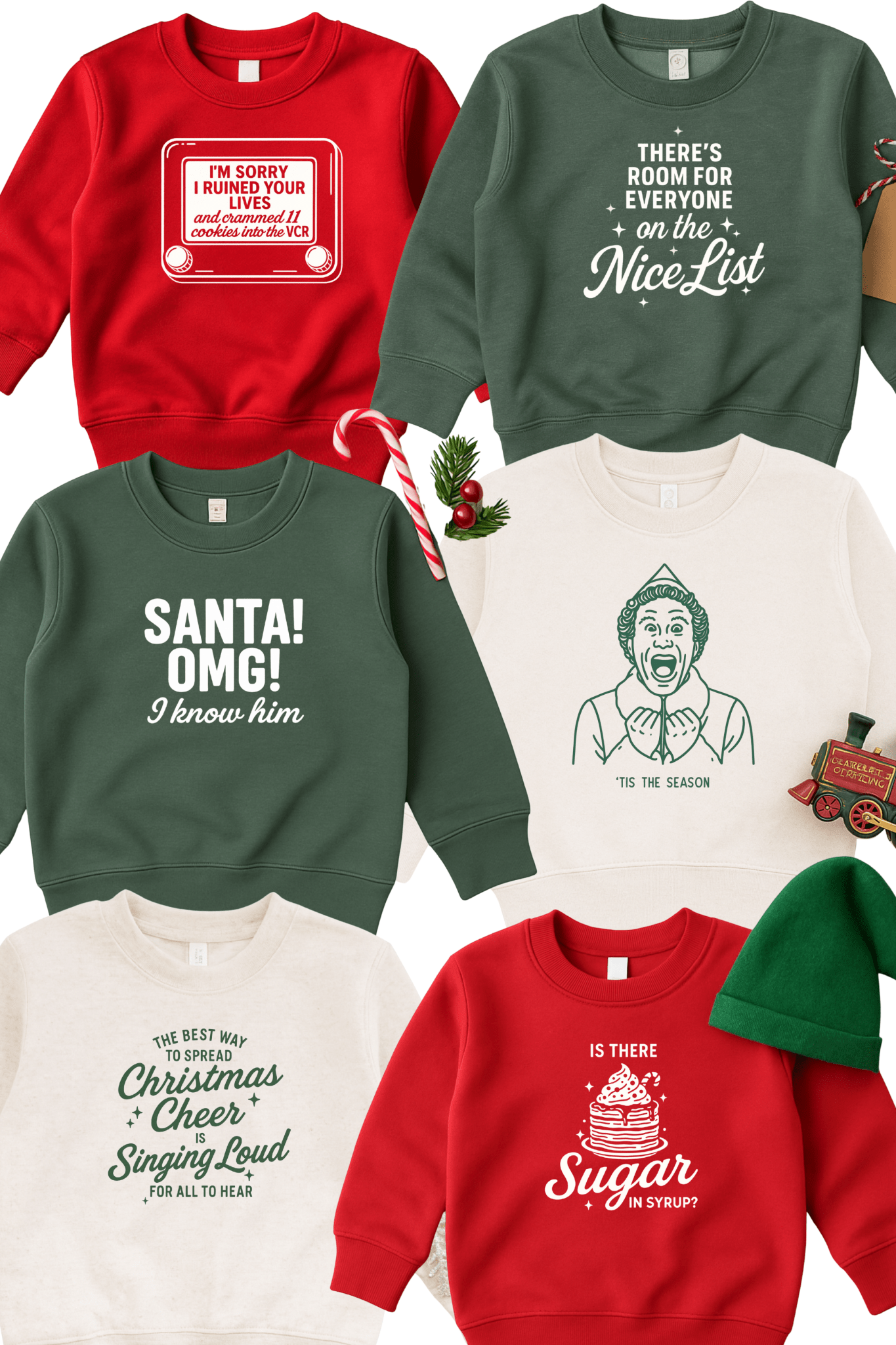 Theres Room For Everyone On The Nice List Sweatshirt - The Wishing Elephant