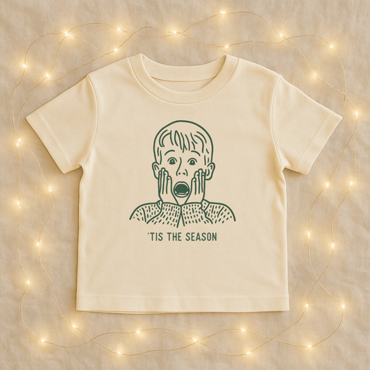 Tis The Season - KEVIN! Christmas tee shirt for kids - The Wishing Elephant