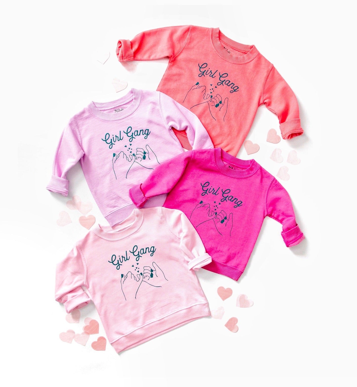 Gray Galentines Day Pinkie Swear with hearts! - The Wishing Elephant