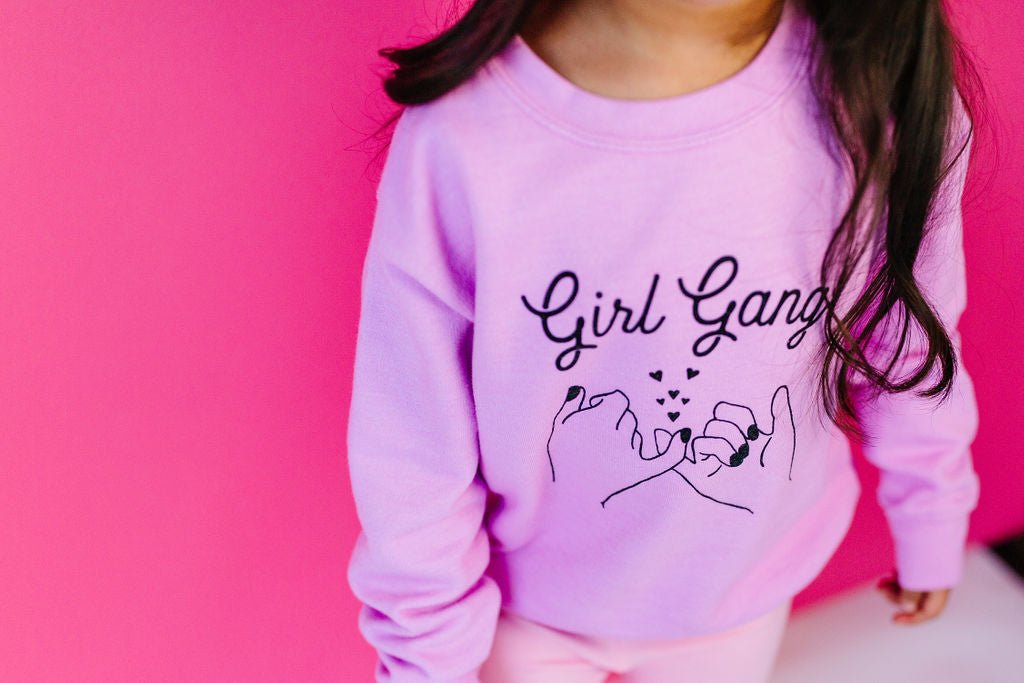 Gray Galentines Day Pinkie Swear with hearts! - The Wishing Elephant