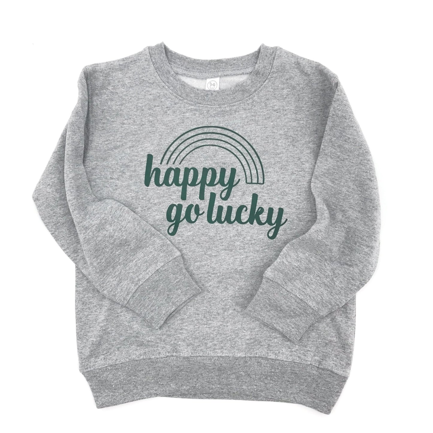 Happy Go Lucky Heather Grey Sweatshirt - The Wishing Elephant