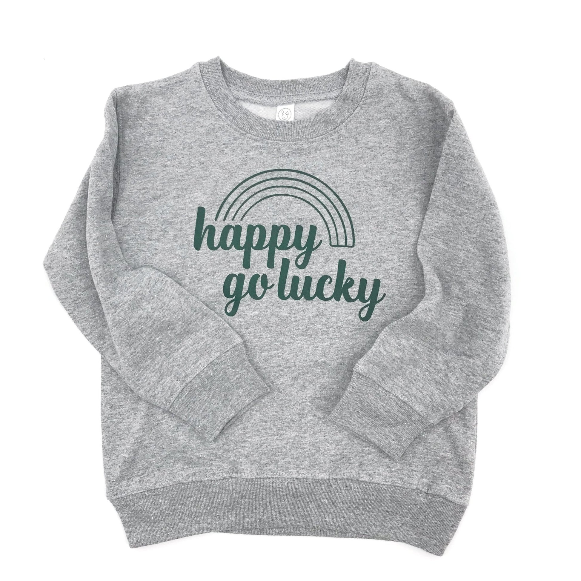 Happy Go Lucky Heather Grey Sweatshirt - The Wishing Elephant