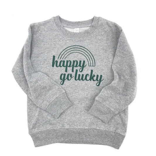 Happy Go Lucky Heather Grey Sweatshirt - The Wishing Elephant