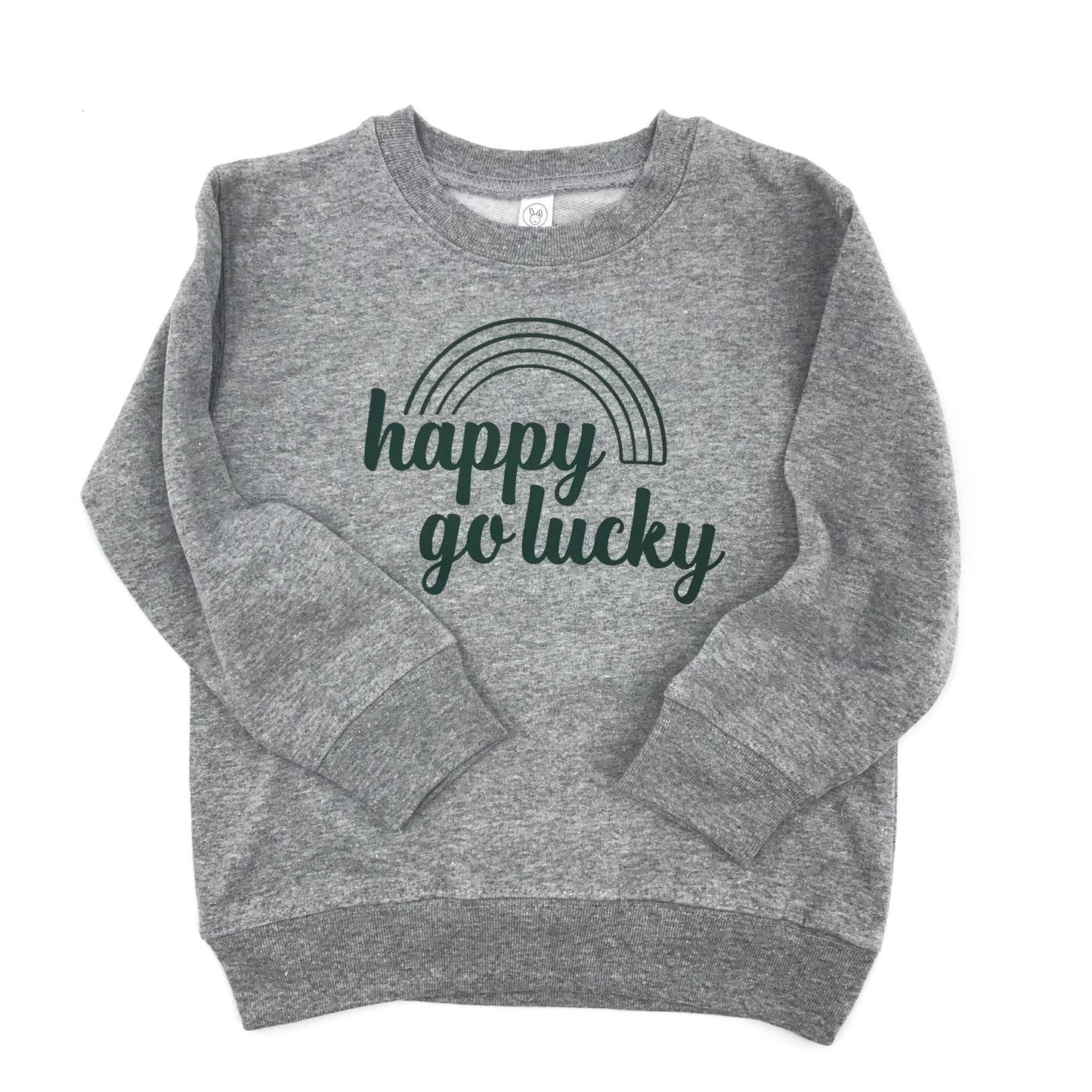 Happy Go Lucky Heather Grey Sweatshirt - The Wishing Elephant