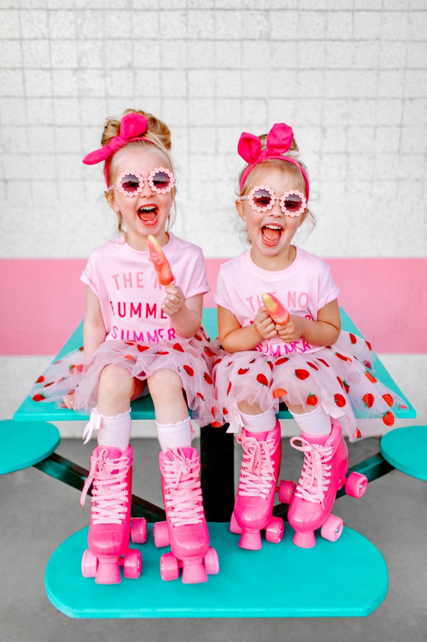 PINK no bummer summer TEE, Summer Shirt For Girls - The Wishing Elephant
