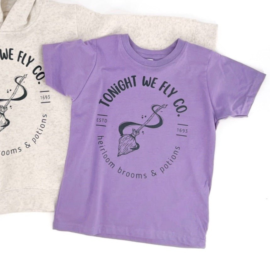 Purple Tonight we Fly, tee - The Wishing Elephant