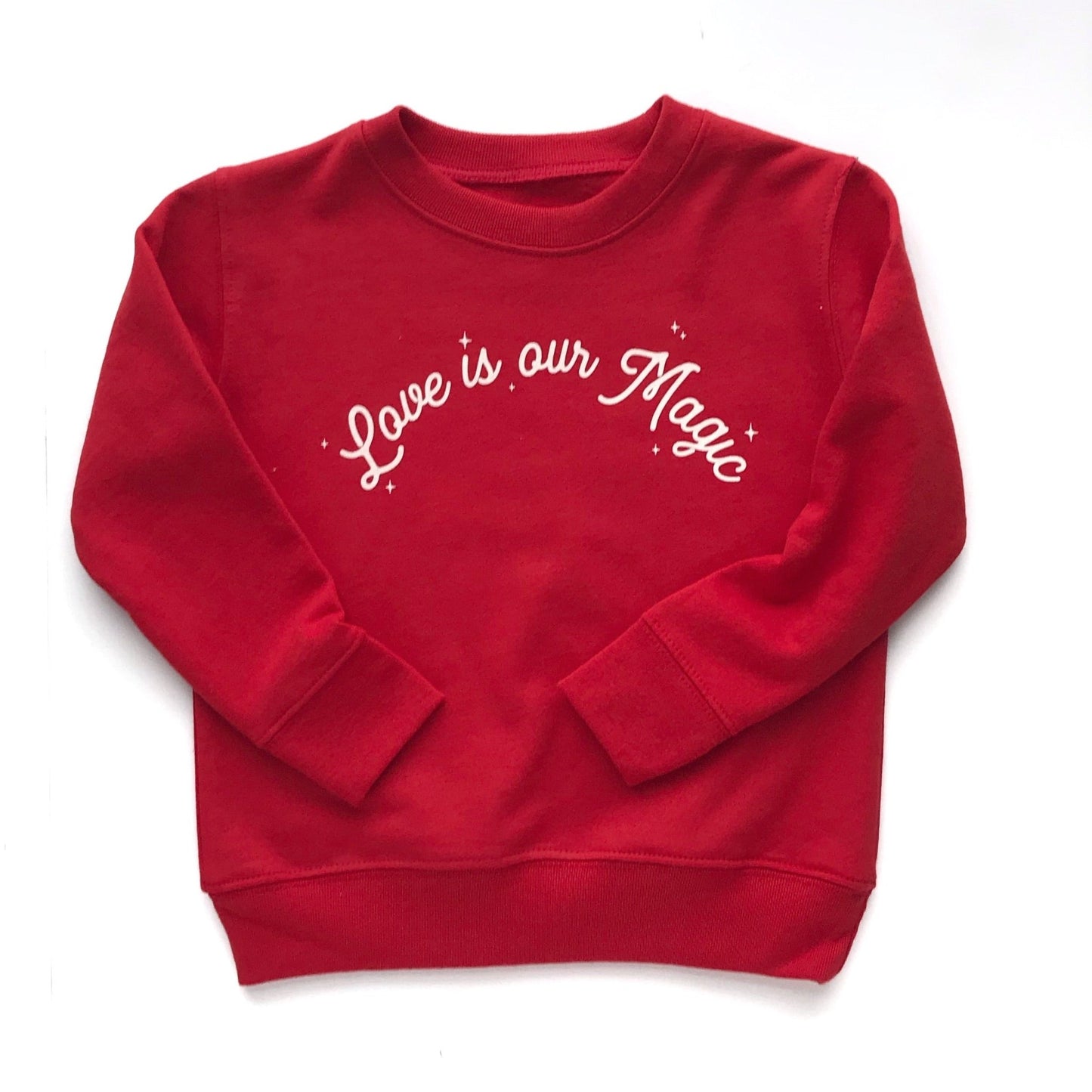 Red Love is our Magic, pullover - The Wishing Elephant
